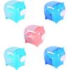 5Pcs Mixed Colors Piggy Pencil Sharpener - Cartoon Pig Handheld Sharpener for Kids, Single Hole, Portable and Easy to Use, Assorted Colors