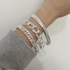 100% Solid 925 Silver Bracelet for Women Men Vintage Handmade Shinning Heart Bracelets Birthday Christmas Gift