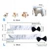 Bow Tie For Dog Cat Universal Velcro Elegant Party Outfit Size L