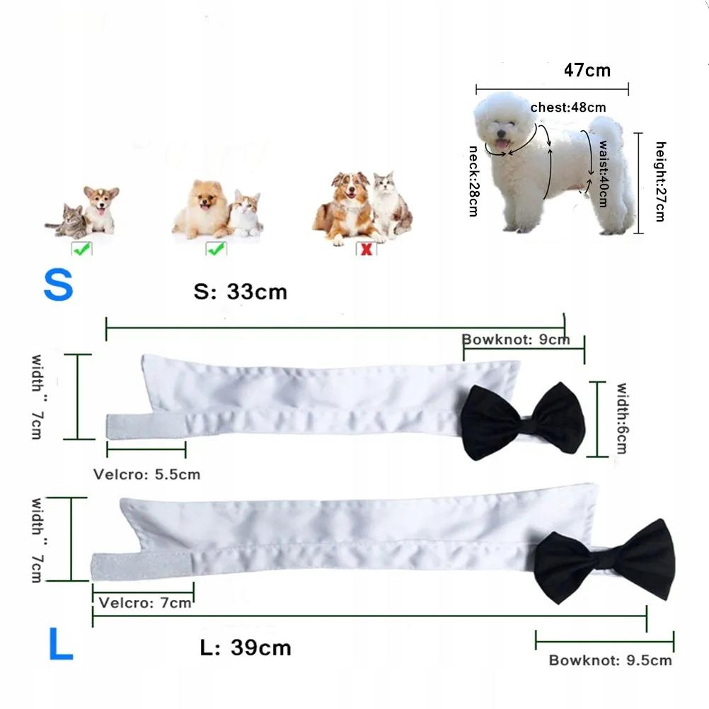 Bow Tie For Dog Cat Universal Velcro Elegant Party Outfit Size L