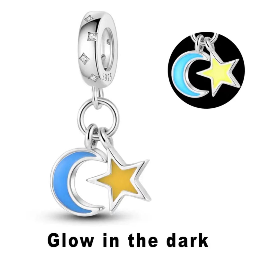 Breloques Compatibles Pour Bracelet DIY Argent 925 Série Jaune Cœur d'Amour Tournesol Lune Chat Breloques Vente Chaude S925 Fabrication de Bijoux DIY