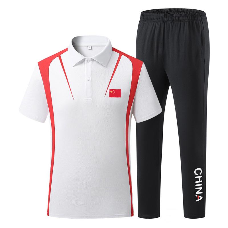 Men's Ice Silk Quick-Dry Polo Shirt & Shorts - Summer Sport Casual Set