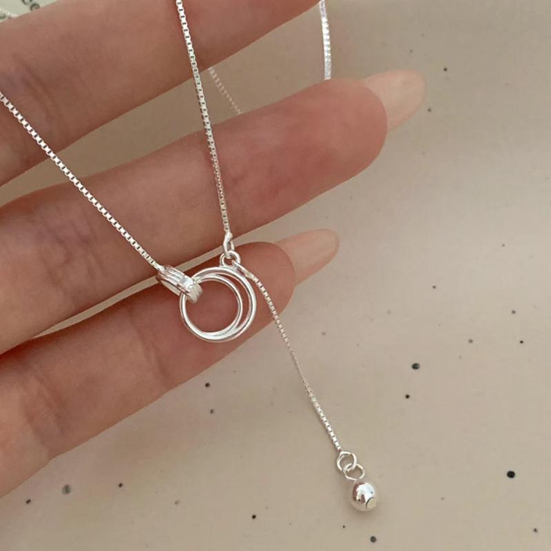 Color Circular Tassels Necklace For Women Simple Personality Niche Design Wedding Lady Jewelry Gifts Wholesale