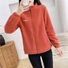Women's Thickened Fleece Outerwear: Wind-Resistant and Cozy High-Neck Athletic Casual Jackets for Spring & Autumn Outdoors