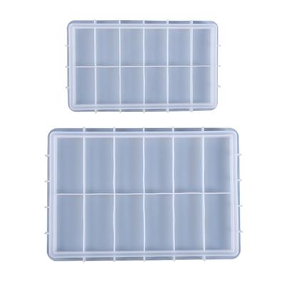 Plaster Soap Casting Epoxy Mould DIY Crafts Mould Crystal Rectangle Tray Coaster Mold Mug Pad Plate Resin Casting Mold