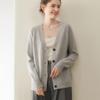 Thickened Autumn/Winter V-neck Cashmere Cardigan: Slimming Knitted Sweater for Women, Versatile and Stylish
