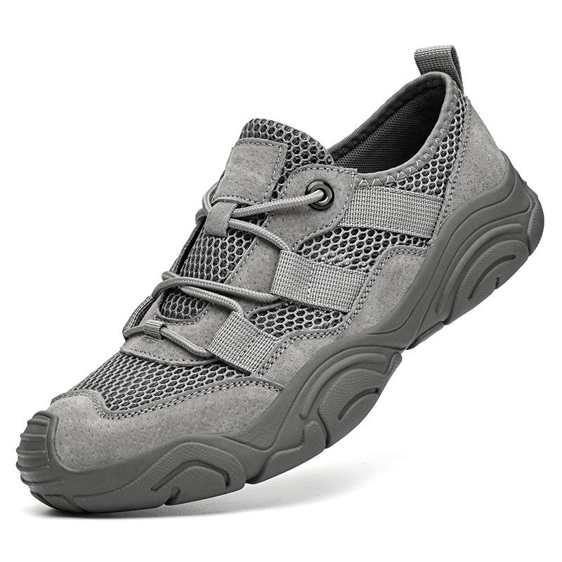Summer Breathable Mesh Men's Shoes Sports and Leisure Shoes Men's Mesh Creek Walking Shoes Non-slip Outdoor Hollow Mesh Shoes