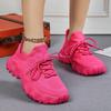 Spring Pink Casual Shoes Breathable Mesh Sports Sneakers  2026 New Fashion Non-slip Sock  Lace Up Ladies Comfort Sneakers