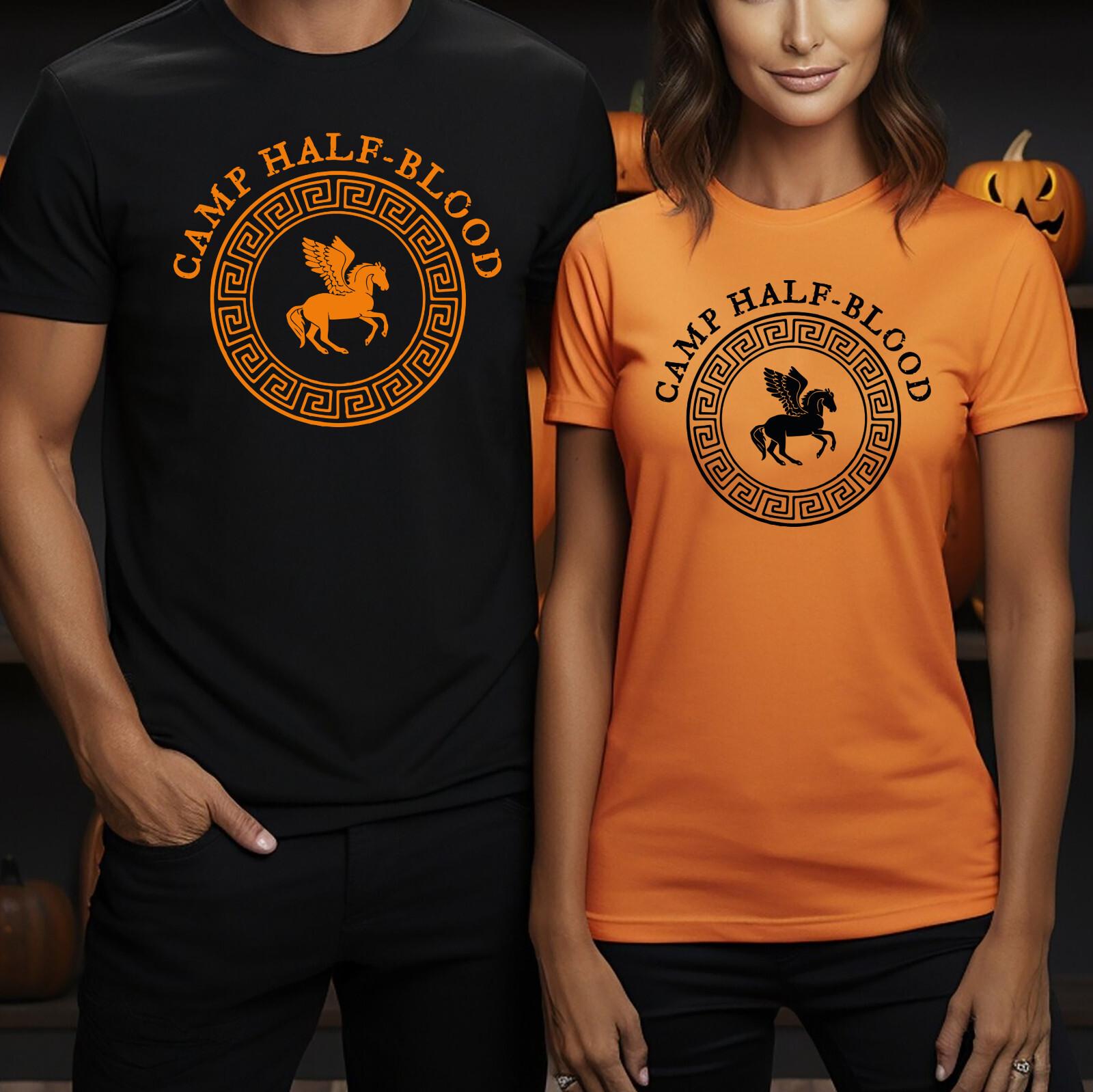 Happy Halloween T-Shirt Mens Womens Tees Top pumpkin spooky Unisex Mens, Camp half Blood 4 2XL