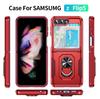 Samsung Z Flip6 Protective Case with Ring Holder - Full Coverage