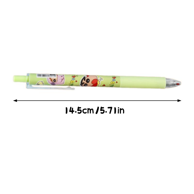 6Pcs/Set Kawaii Crayon Shin-Chan Gel Pen Cute 0.5Mm Black Ink Writing Smooth Pen Cartoon School Student Stationery Supplies Gift