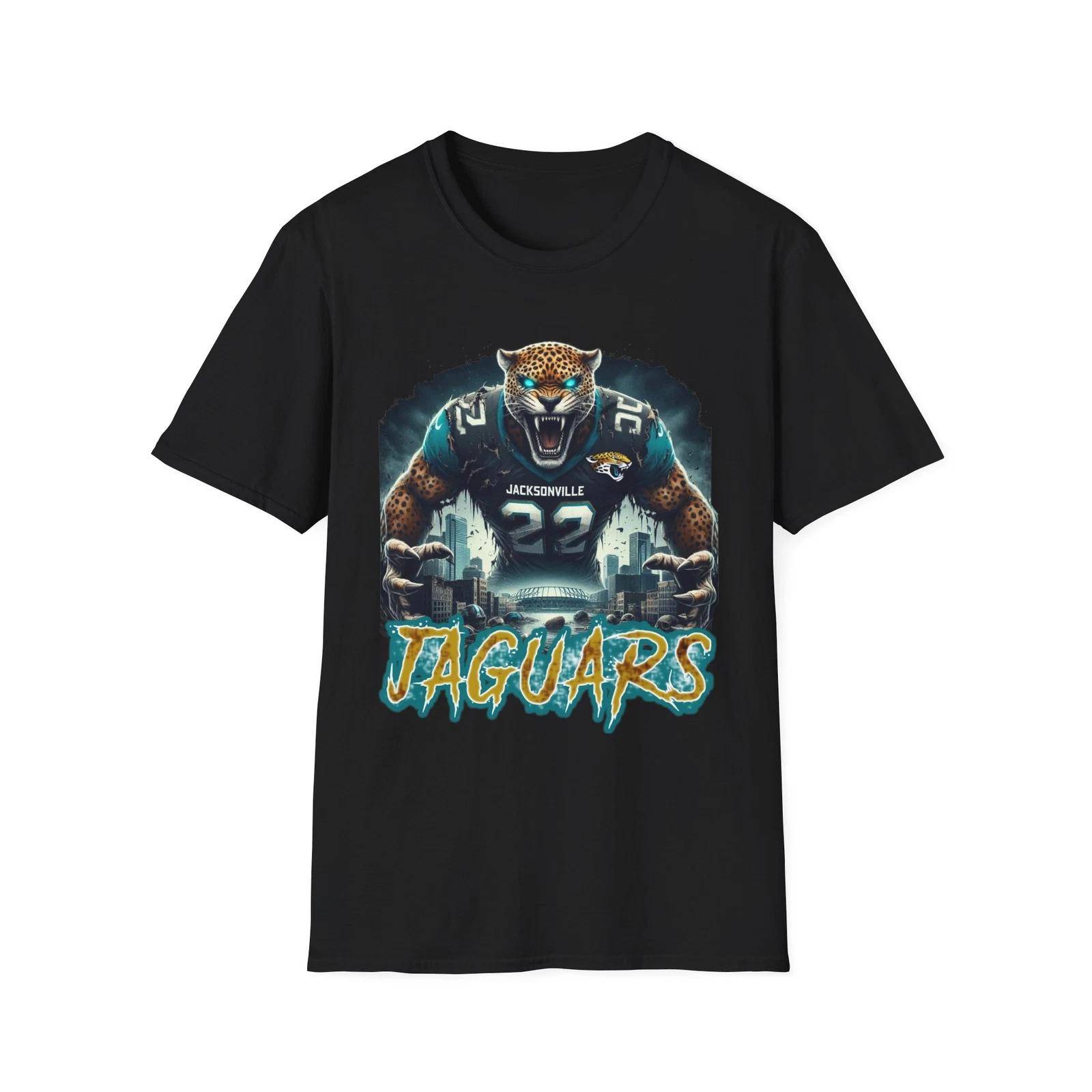 Jacksonville Jags Horror Mash Up T-Shirt - Spooky NFL Fan Apparel XXXXL