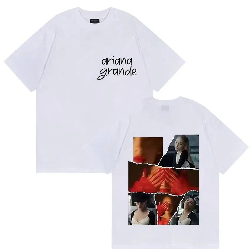 Ariana Grande Tour Album 2026 Graphic T Shirt Men Women Hip Hop T-shirt Casual High Quality Cotton Shirt Streetwear