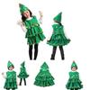 Fantasia de Árvore de Natal Para Crianças e Adultos Roupa Listrada Autêntica Para Cosplay