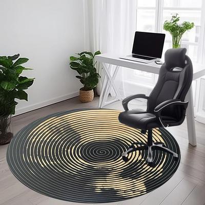 1pc Spiral Skull Office Round Area Rug, Under Office Chairs Bedroom Living Room Home Decor, Room Deco, Available In Various Sizes