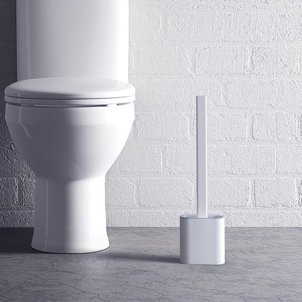 Silicone Toilet Brush with Toilet Brush Holder Creative Cleaning Brush Set