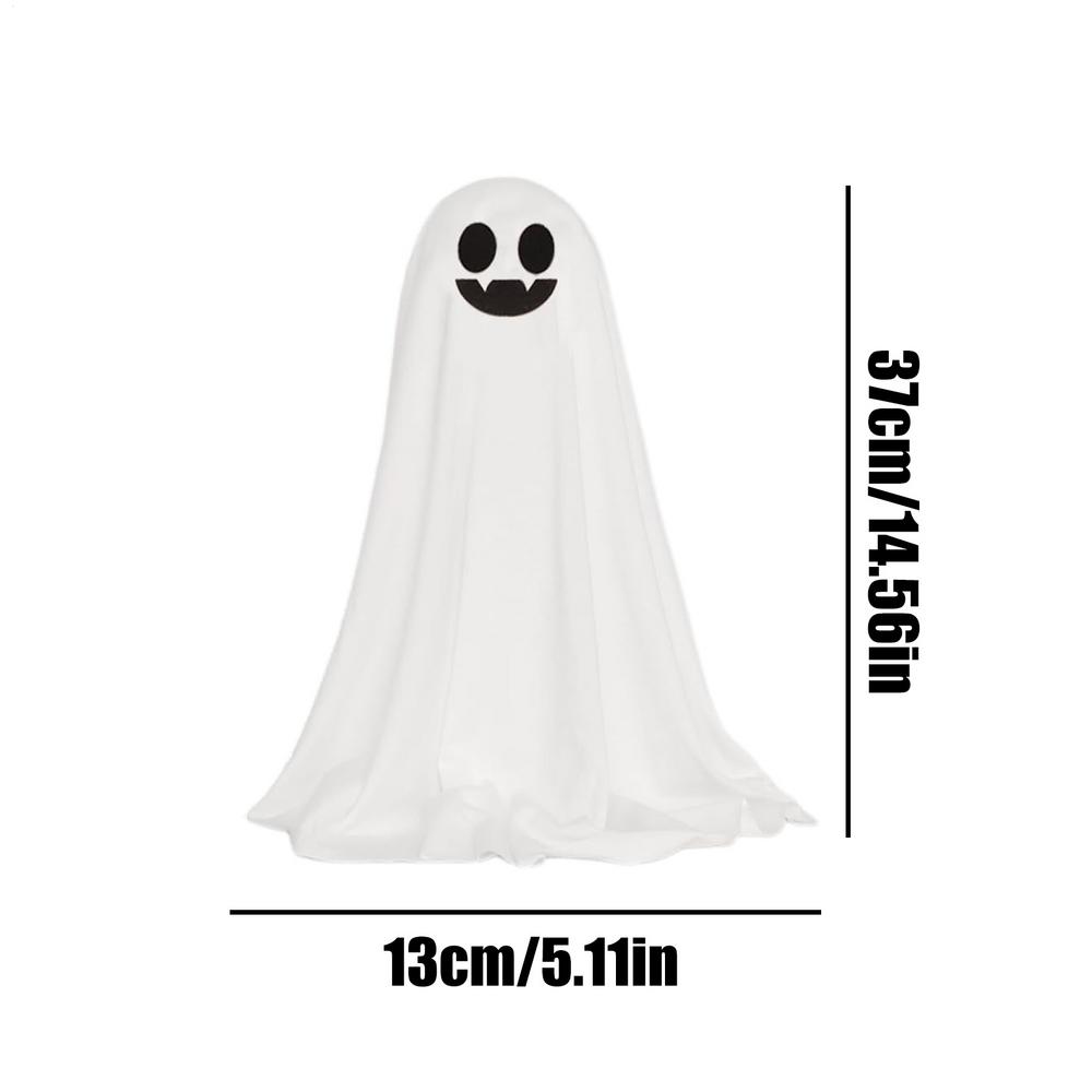 2025 Halloween Spooky Ghost Statue With Light Cute Resin Ghost Ornaments Halloween Tabletop Decoration For Window Yard Porch