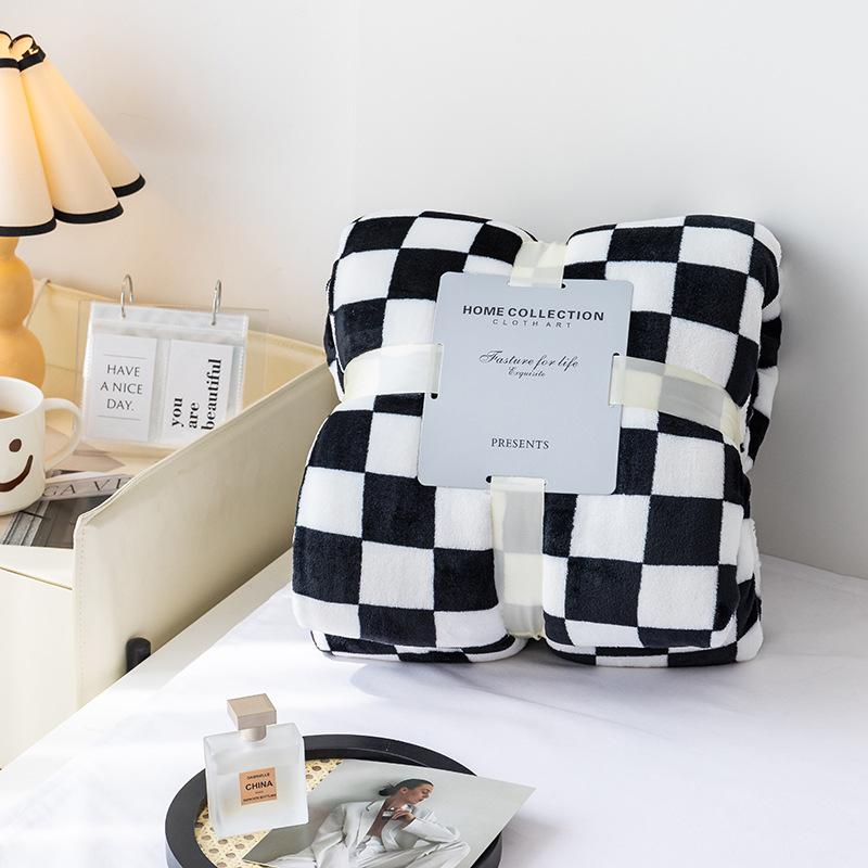 Fluffy Plaid Bed Blankets Warm Soft Coral Fleece Throw Blanket Sofa Cover Bedspread Bed For Kids Pet Home Textile Drop ship
