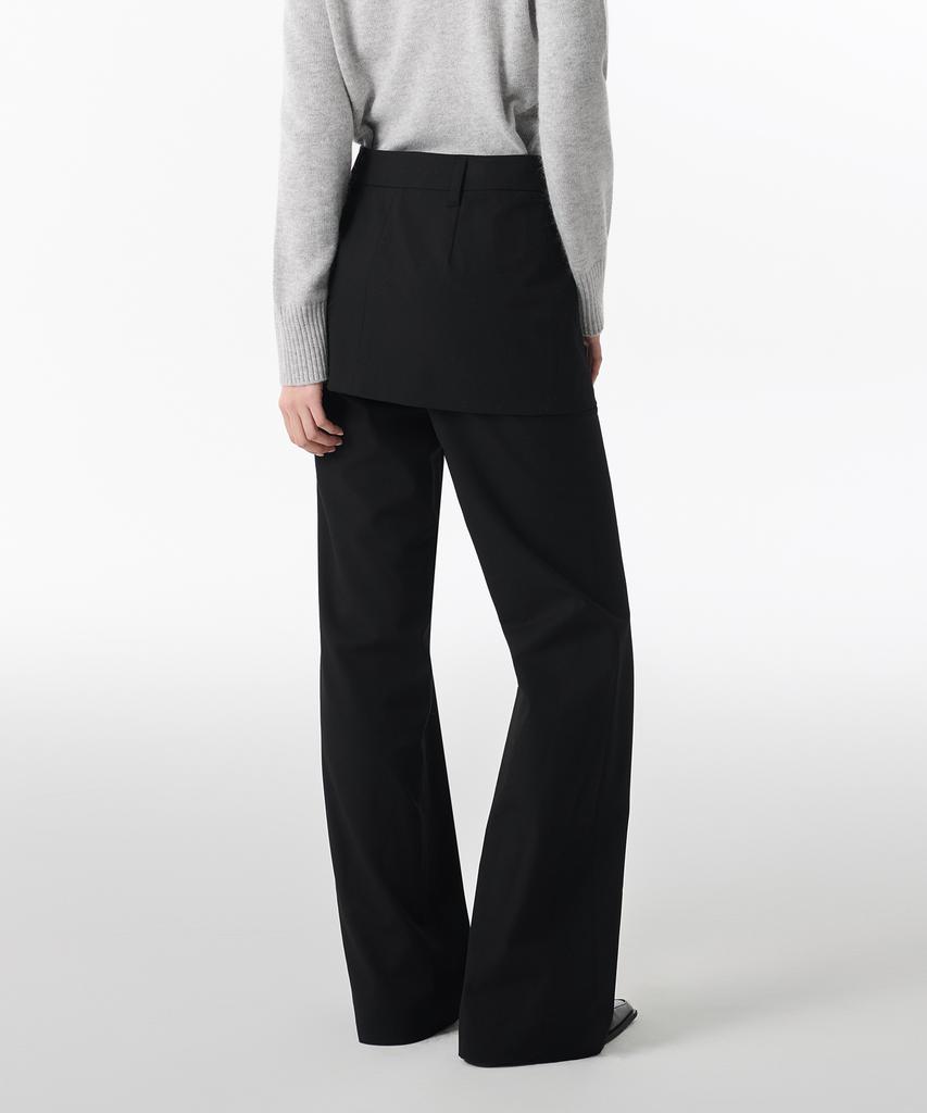 MUSINSA STANDARD WOMAN Women'S Wrap Skirt Layered Slacks [Black]