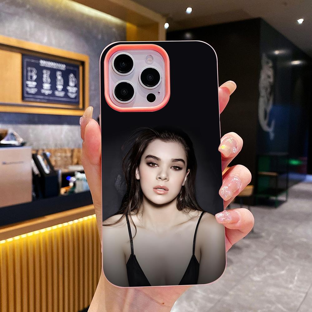 

Hailee Steinfeld Jelly Double layer Pink Mobile Phone Case for iPhone 17 16 15 14 13 12 11 Air Pro Max Plus Protective iPhone 15 Plus