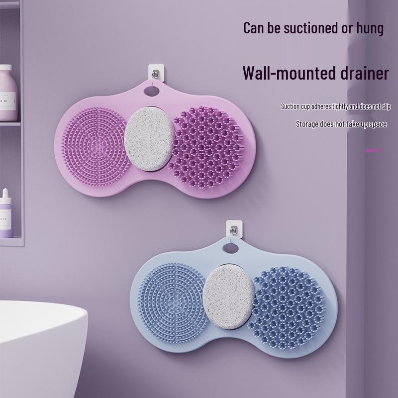 Cross-border Hot Selling Foot Scraper Back Lazy Person Scrubber Shower Suction Cup Wiper Bath Massage Device