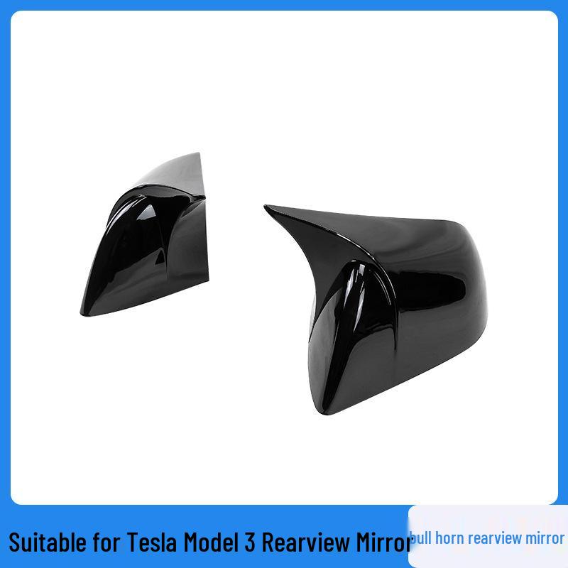 Tesla Model 3/Y US Bullshorn Rückspiegelabdeckung - Äußere Schutzabdeckung Modifikation.