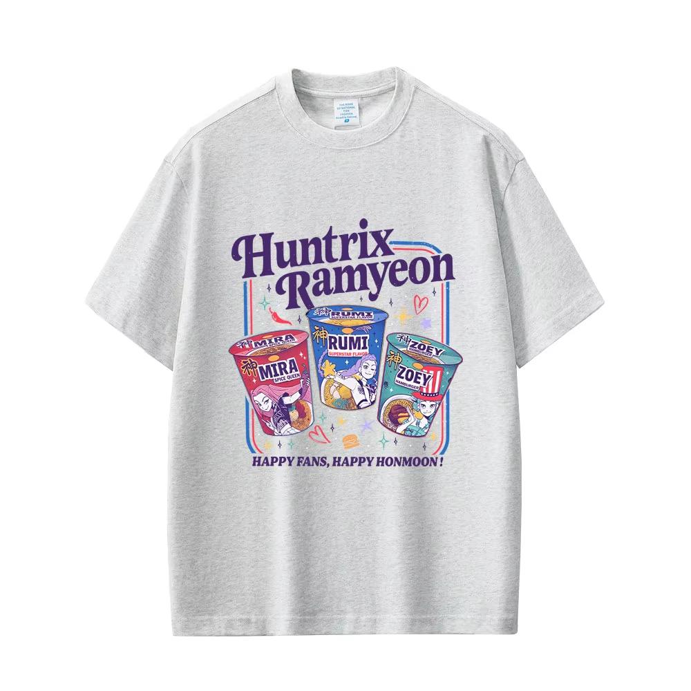 Hot Sale Kpop Demon Hunters Rumi Mira Zoey Funny Meme Cotton T-shirts Men's Women Cartoon Fashion Trend Streetwear Gift for Fans