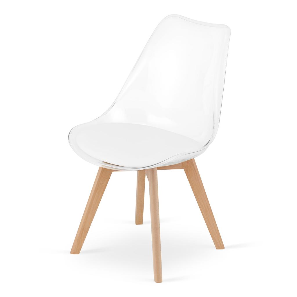 MARK chair - transparent / natural legs x 1