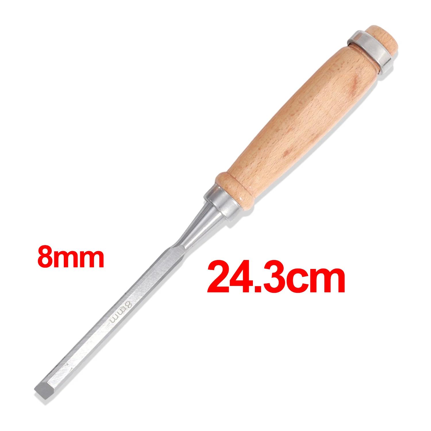 

Professional Solid Handle Chisels Woodworking Carpentry Flat Chisel DIY Woodcut Gouges Carving Knife Hand Tool Carpenter Mortise 8mm