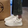 Spring and Autumn, the new women's breathable and lightweight, heightened thick-soled versatile little white shoes, spring and autumn