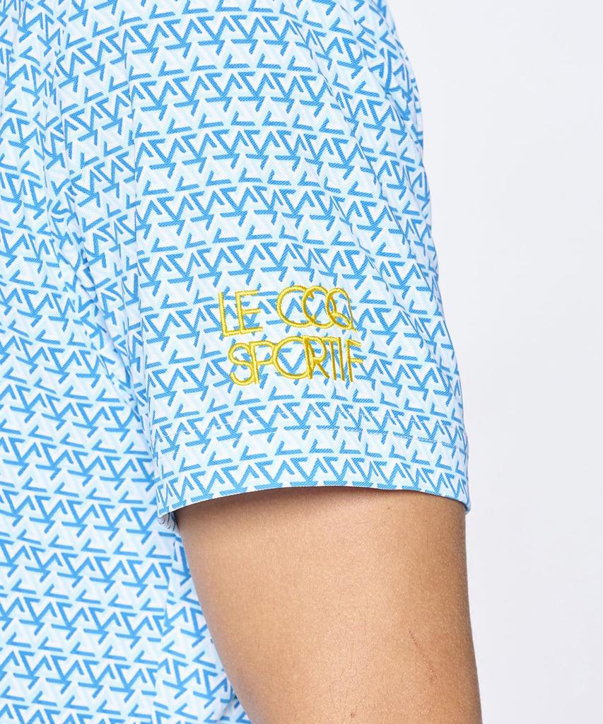 Coq Sportif Short Sleeve Shirt Polo Sweat Quick Stretch LG5SHS06M SA00 [Le Golf] Shirt, Petite, Elegant, Sunscreen, Absorbent, Drying, Golf, Men's