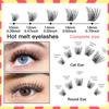 Natural Thick C-Song Single Cluster False Eyelashes 10-18Mmdiy Segmented Multi-Hair Eyelashes