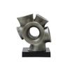 Ceramic Handicrafts Hollowed-out Pipe Flower Arrangement Retro Grey Ceramic Ornaments Abstract Geometric Pot Home Accessories