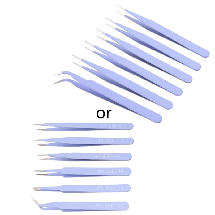 

Stainless Steel Tweezers for Craft Jewelry Model Making Electronic Picking Tool фиолетовый