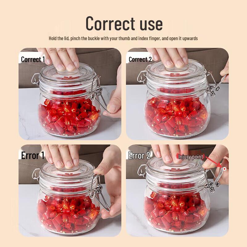 Maxcook Airtight Glass Storage Jars