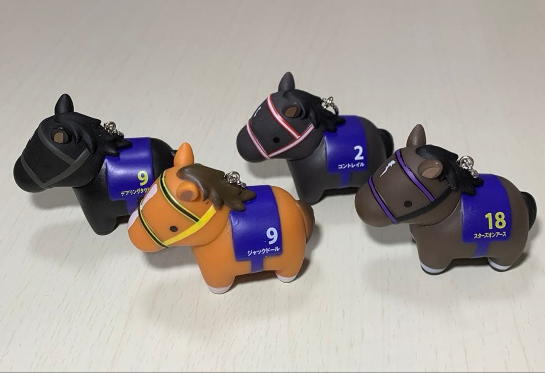Thoroughbred Collection Soft Vinyl Figure Ball Chain Set 4 - Horse Racing Uma Musume