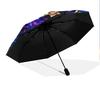 1 PC Automatic Folding Umbrella - outer space Pattern, Portable & Foldable Design with 8 Ribs, Christmas Birthday Gifts
