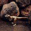 Copper Ancient Animal Tyrannosaurus Rex Statue Car Decoration Craft Home Decor Accessories Retro Brass Dinosaur Miniature Figure