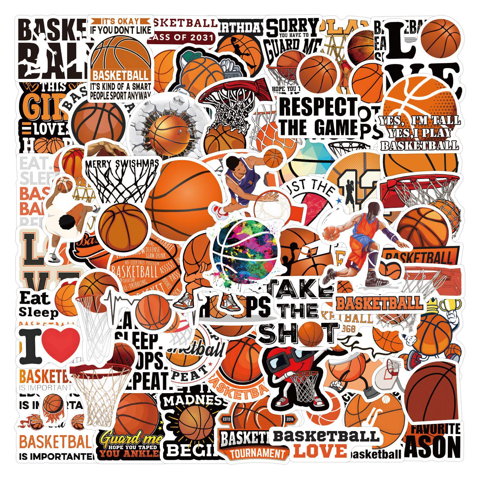 

120 Cross-border Basketball Trend Stickers for DIY Decoration, Notebooks, and Waterproof Phone Accessories