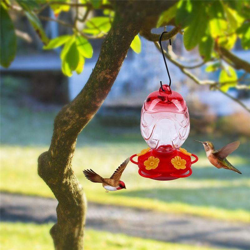 Practical-Hummingbird Feeders For Outdoors Hanging Hand Blown Glass Hummingbird Feeder 15 Oz Sealed And Leak With Feeder