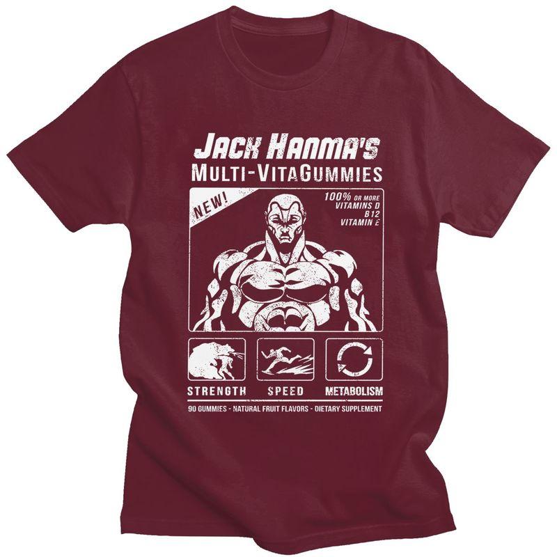 Custom Ogre Mode Baki The Grappler Yuujiro Hanma T Shirts Men Pure Cotton Tees Tshirts Short Sleeve Tshirt Clothing