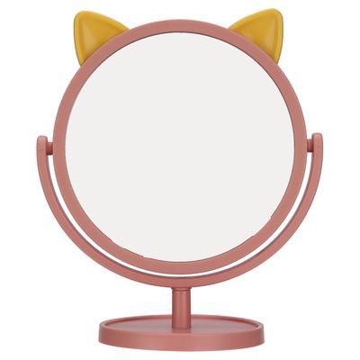 Makeup Mirror Adjustable Clear Exquisite Flexible Convenient Cute Small Mirror for Home DormPink