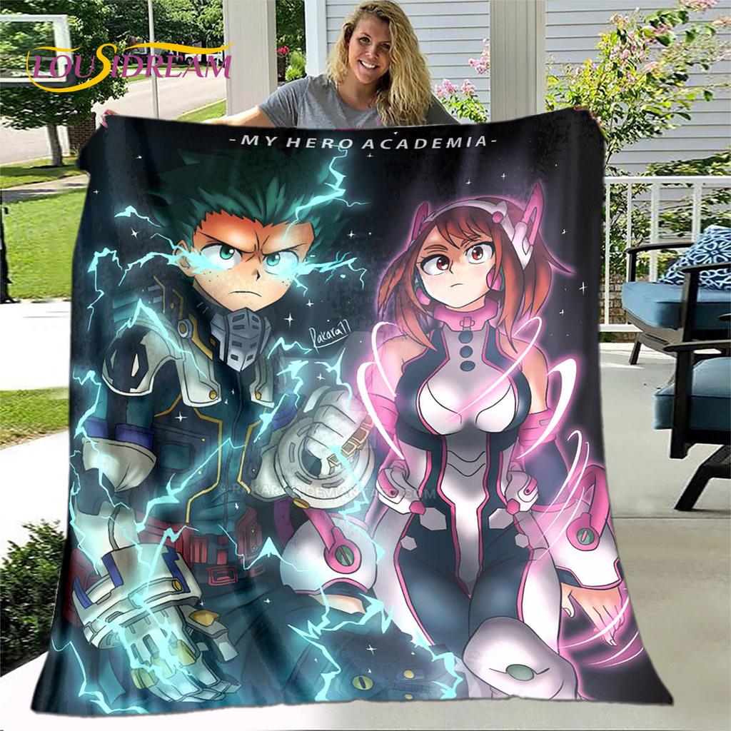 My Hero Academia Anime Cartoon Soft Plush Blanket,Flannel Blanket Throw Blanket for Living Room Bedroom Bed Sofa Picnic Cover