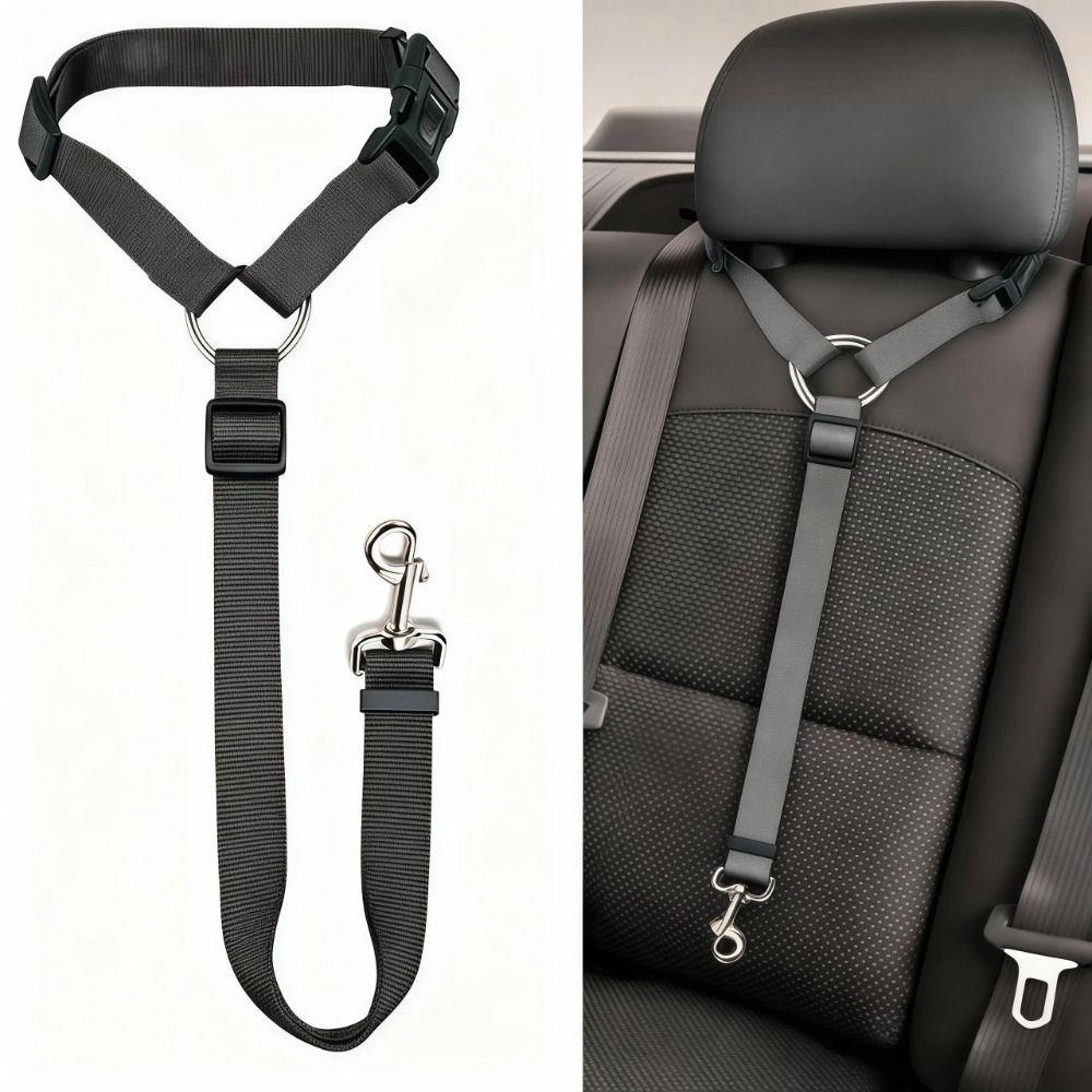 Waterproof Pet Car Travel Set Adjustable Secure Restraint Leash Carrying Rear Seat Cover  Vet Visit