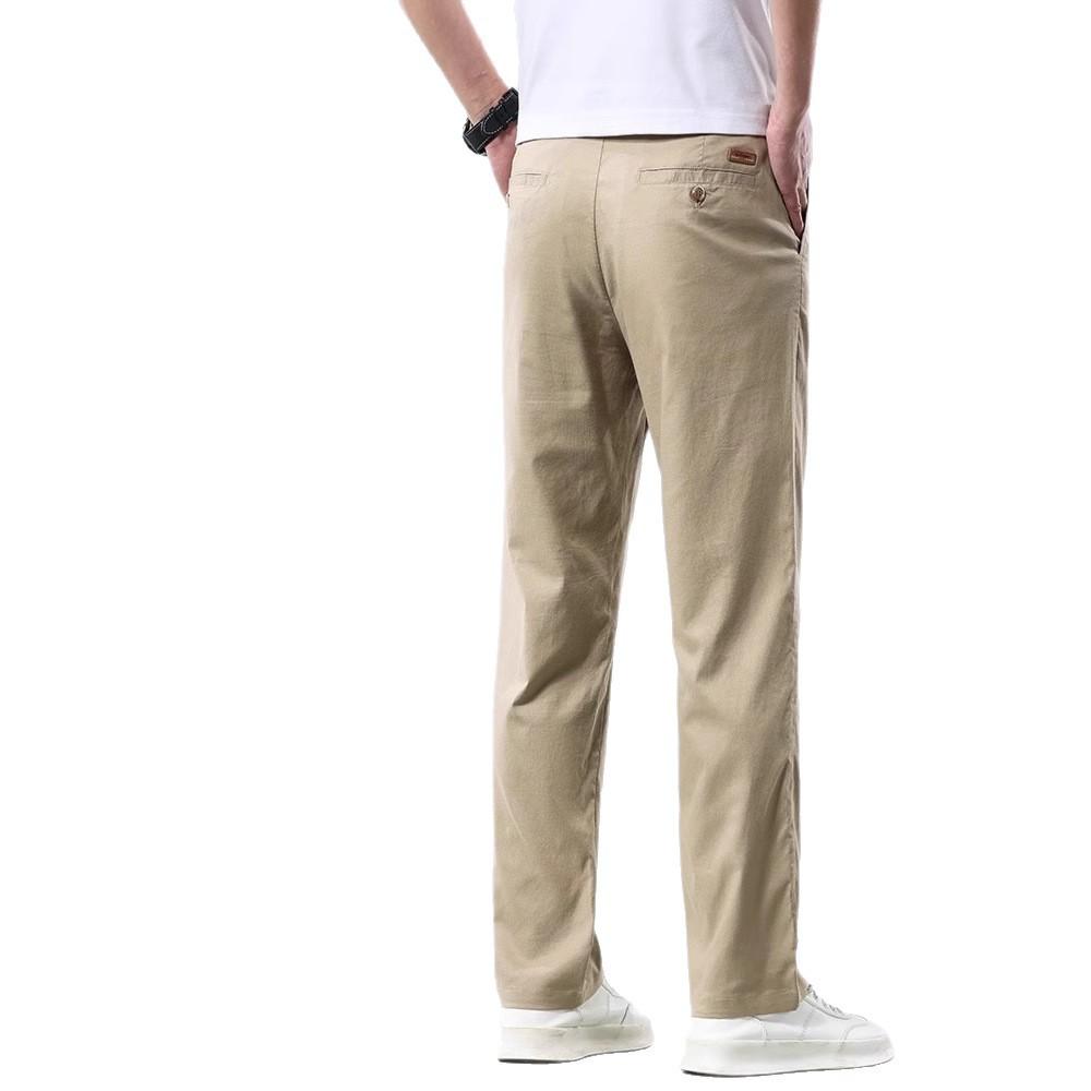 Summer Thin Casual Pants Men's Loose Straight Trousers, a New Khaki Business Men's Pants