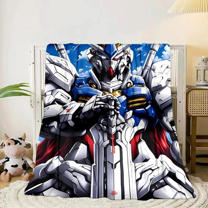 Robotic Warrior Design Blanket Flannel Blanket for Bed, Sofa, Camping, Hiking, Picnic Essentials, Gift for Family Fan Gifts