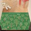 Entrance Door Mat Non-slip Dirt Scraper Cuttable Cartoon Forest Design Home Use
