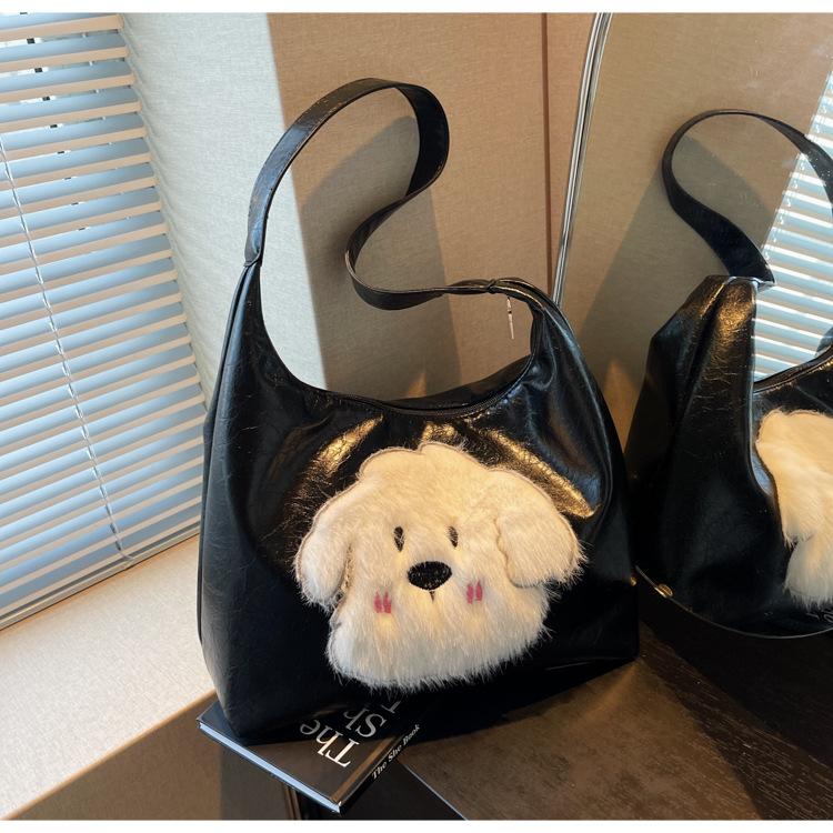 

Ретро сумка женская сумка-тоут большой емкости осень-зима 2024 новая повседневная сумка через плечо для поездок на работу чёрный