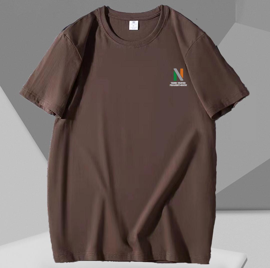 Bistrota Big & Tall Heren Casual T-shirt Lichtgewicht T-shirt met O-hals in verschillende kleuren Geschikt voor dagelijks gebruik 9XL lichtbruin