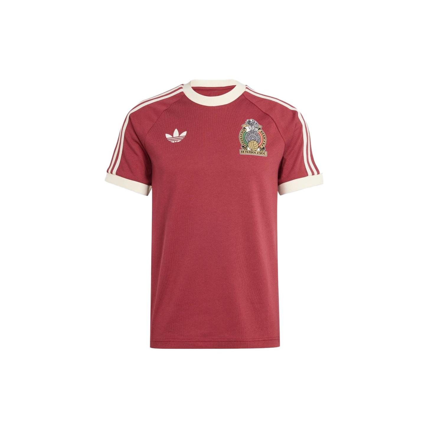 adidas originals Мужская футболка Mexico Adicolor с 3 полосками Бордовый IU2177 S